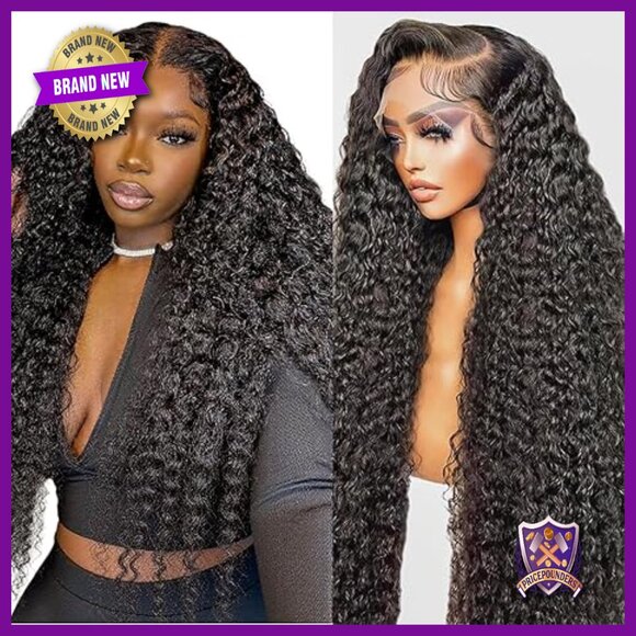 26 Inch Deep Wave Human Hair Wig 200 Density 13x6 Lace Front Pre Plucked main image 5